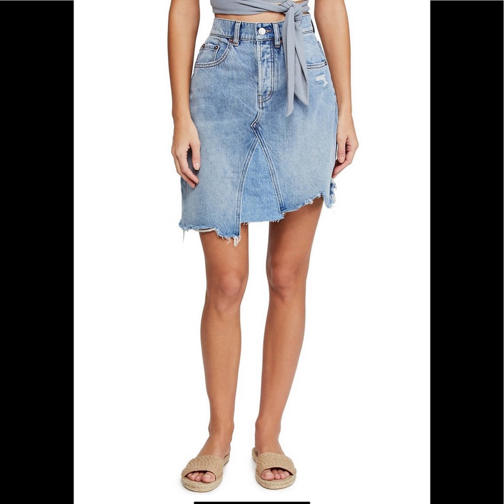 Free people denim skirt